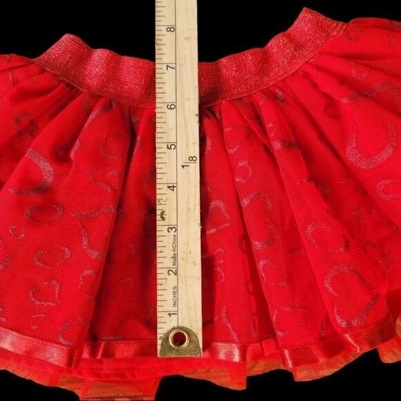 Valentines Day Red Heart Little Giel's Skirt Size 12 Months by Love Being Me - Picture 6 of 7